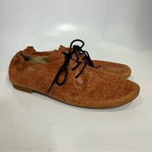 Nancy Bird Morton flats lace up brown leather casual boho neutral womens size 42